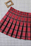 Pleated skirt female spring and summer 2021 new high waist black A word short skirt college wind autumn winter plaid half length skirt manufacturer