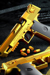 Golden Desert Eagle shell-throwing soft-bullet gun bursting Glock toy gun automatic loading empty warehouse hanging machine pistol batch