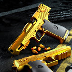 Golden Desert Eagle shell-throwing soft-bullet gun bursting Glock toy gun automatic loading empty warehouse hanging machine pistol batch