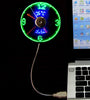 Peculiar led smart clock fan with temperature display real time usb flash word luminous fan