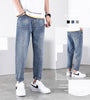 2021 new loose straight jeans men's autumn wide leg trousers Japanese print trend casual pants male