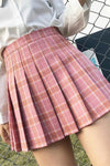 Pleated skirt female spring and summer 2021 new high waist black A word short skirt college wind autumn winter plaid half length skirt manufacturer