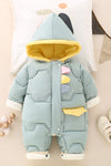 Autumn and winter clothes baby lingerie down jacket newborn out of clothing climbing climb baby plus velvet thickened clothes