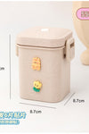 Japanese-style divided lunch box with tableware office worker with lunch box can be heated by microwave oven wheat straw bento box