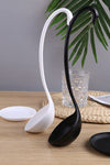 New Swan Shaped Ladle White / Black Ladle Special Design Vertical Swan Spoon Useful Kitchen + Saucer Cooking Tool Wholesale