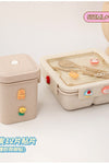 Japanese-style divided lunch box with tableware office worker with lunch box can be heated by microwave oven wheat straw bento box