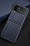 Suitable for Samsung Z Filp3 5G mobile phone shell folding screen mobile phone back shell leather lattice protective cover