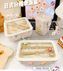 Japanese-style divided lunch box with tableware office worker with lunch box can be heated by microwave oven wheat straw bento box