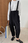 Spring new Japanese lazy design, feeling, foot radish, vectors, high waist age, thin, thin tied trousers,