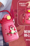 Strawberry Bear Genuine Internet Celebrity Big Belly Cup Double Drink Large Capacity Disney Children's Insulation Cup 316 Sports Water Bottle