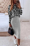 Women's Knitted Sweater Skirt Two Piece Set Women Slim Fit Elegant Tops Female Sweater Skirts Suits Office Lady Knitting Outfit