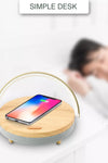 S21 Pro Bluetooth Speaker Wood Wireless Chargers LED Lamp Music Bedside Lamp Wireless Charger for Women Men Dad Mom