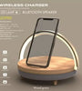 S21 Pro Bluetooth Speaker Wood Wireless Chargers LED Lamp Music Bedside Lamp Wireless Charger for Women Men Dad Mom