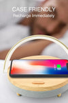 S21 Pro Bluetooth Speaker Wood Wireless Chargers LED Lamp Music Bedside Lamp Wireless Charger for Women Men Dad Mom